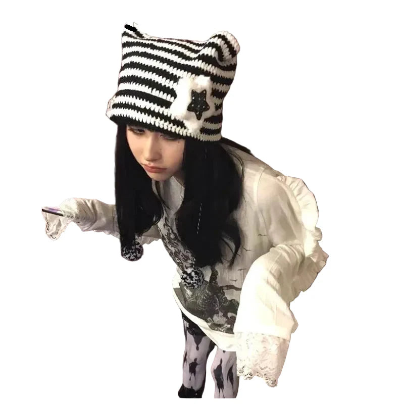 Cat ear beanie outfit | AltBrat