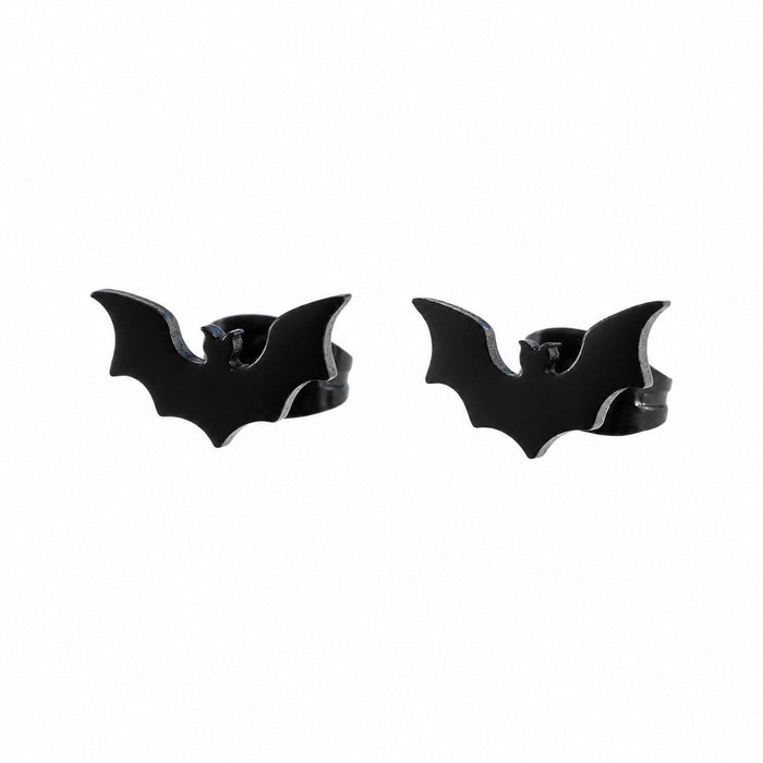 horrible halloween vampire bat earrings for teens stainless steel simple stud earrings premium jewelry Festival party gi