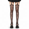 Heart Pattern Fishnet Tights - AltBrat