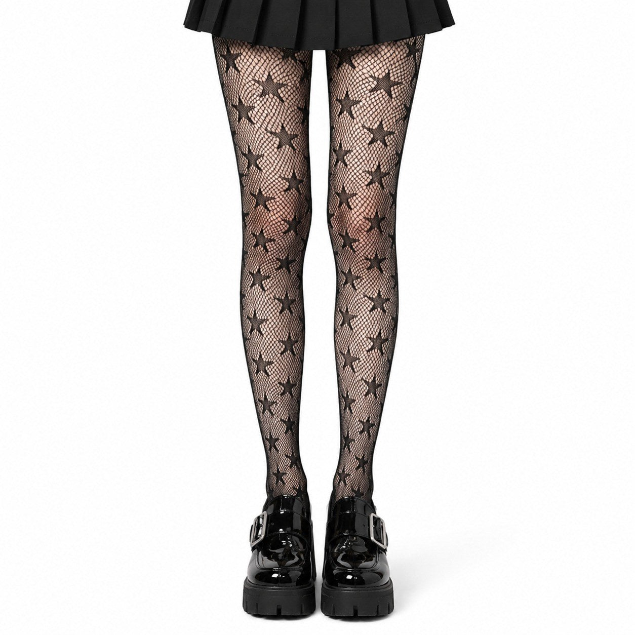 Star Pattern Fishnet Tights - AltBrat