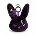 Gothic Bunny Plush Keychain RabbitBag Charm with Bandage Desian Kawaii Key Ring Pendant Car Bag Ornament Girl Child Gift