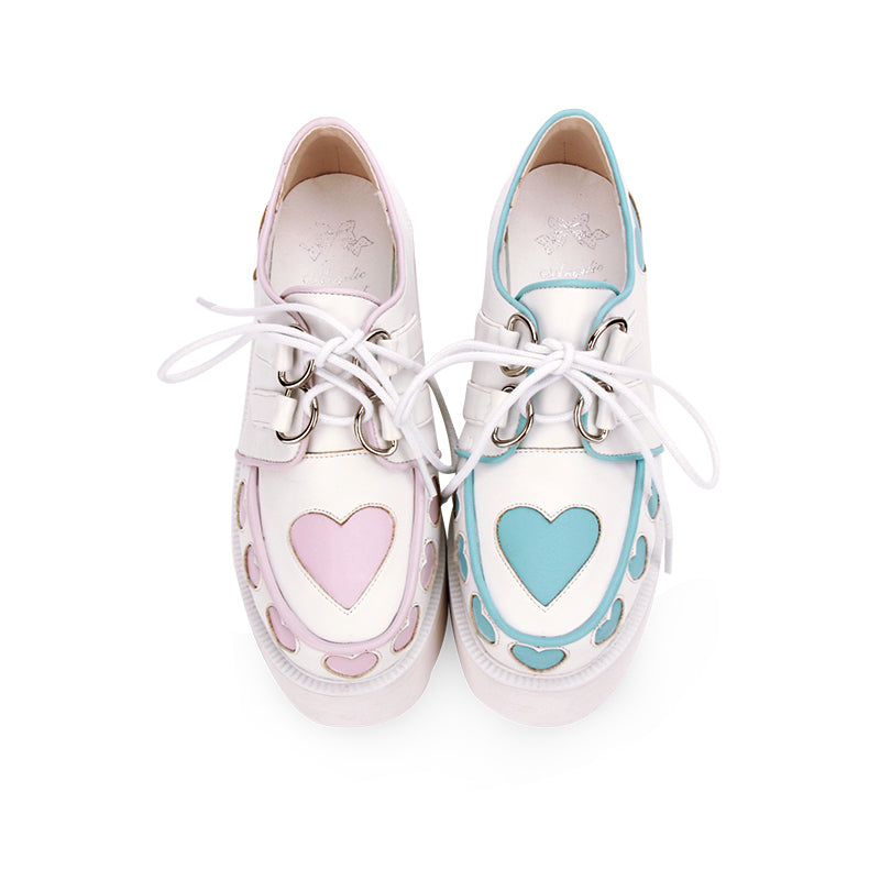Heart Buckle Platform Shoes - Shoes & Boots detail view 4 | Cute Splikes