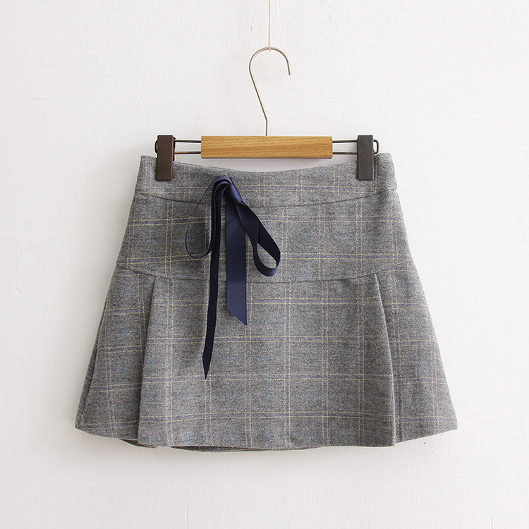 Plaid Bow A-Line Skirt - Skirts detail view 10 | Cute Splikes