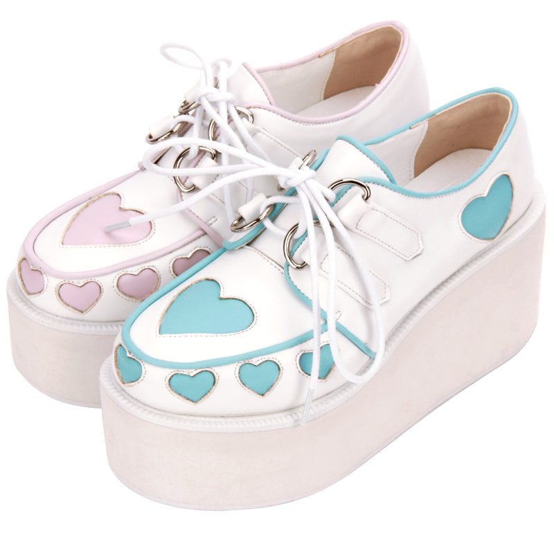 Heart Buckle Platform Shoes - Shoes & Boots detail view 2 | Cute Splikes