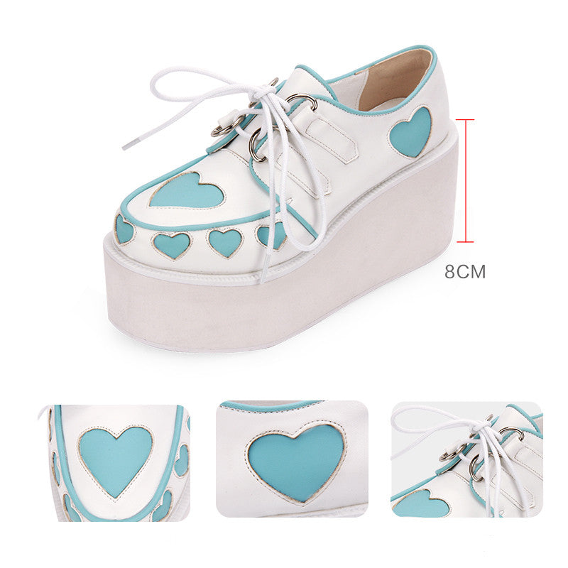 Heart Buckle Platform Shoes - Shoes & Boots detail view 3 | Cute Splikes