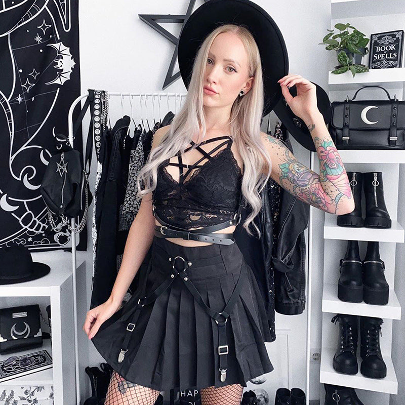High Waist Pleated Cargo Skirt - Skirts detail view 4 | Cute Splikes