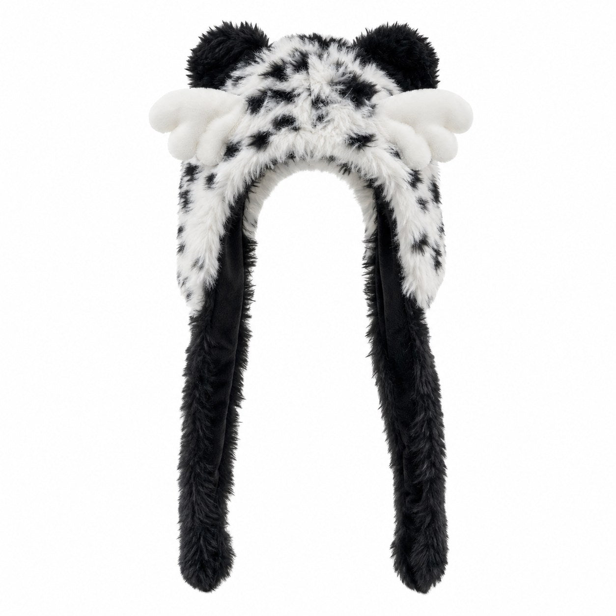 Cat Ear Knit Beanie with Angel Wings - AltBrat