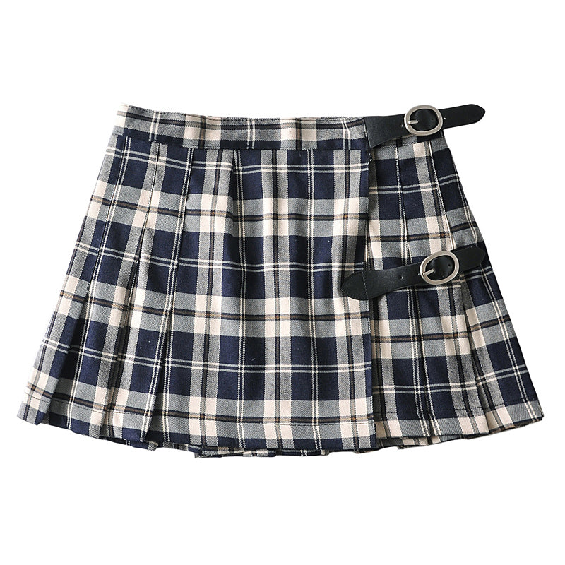 Retro Plaid Belted Skirt - Skirts detail view 9 | Cute Splikes