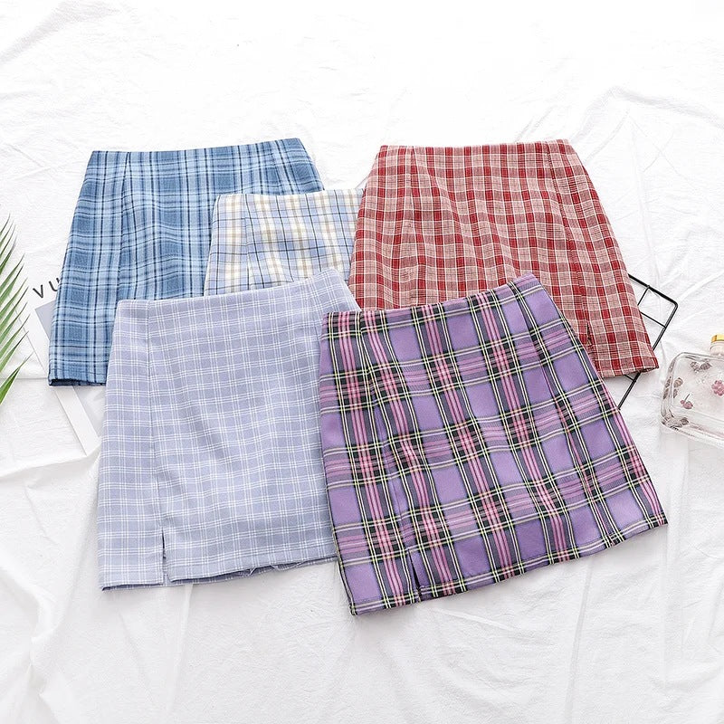 High Waist Side Slit Skirt - Skirts for Jirai Kei, gothic & kawaii style | Cute Splikes
