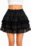 Black Lace Tulle Tutu Mini Skirt - AltBrat