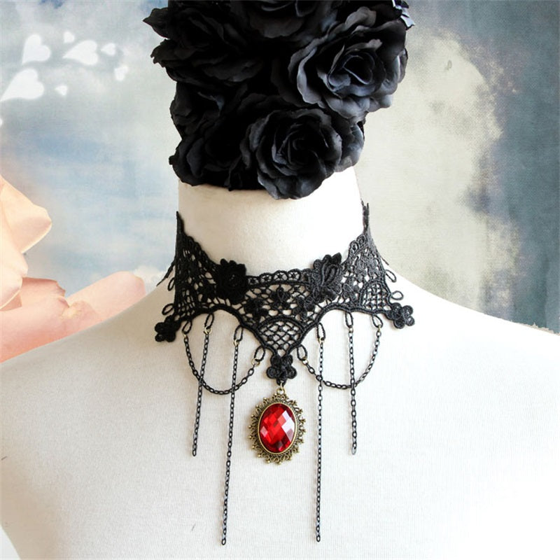 Gothic Clavicle Necklace - Necklaces & Chokers for Jirai Kei, gothic & kawaii style | Cute Splikes