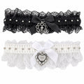 Black Lace Bow Cross Choker - AltBrat