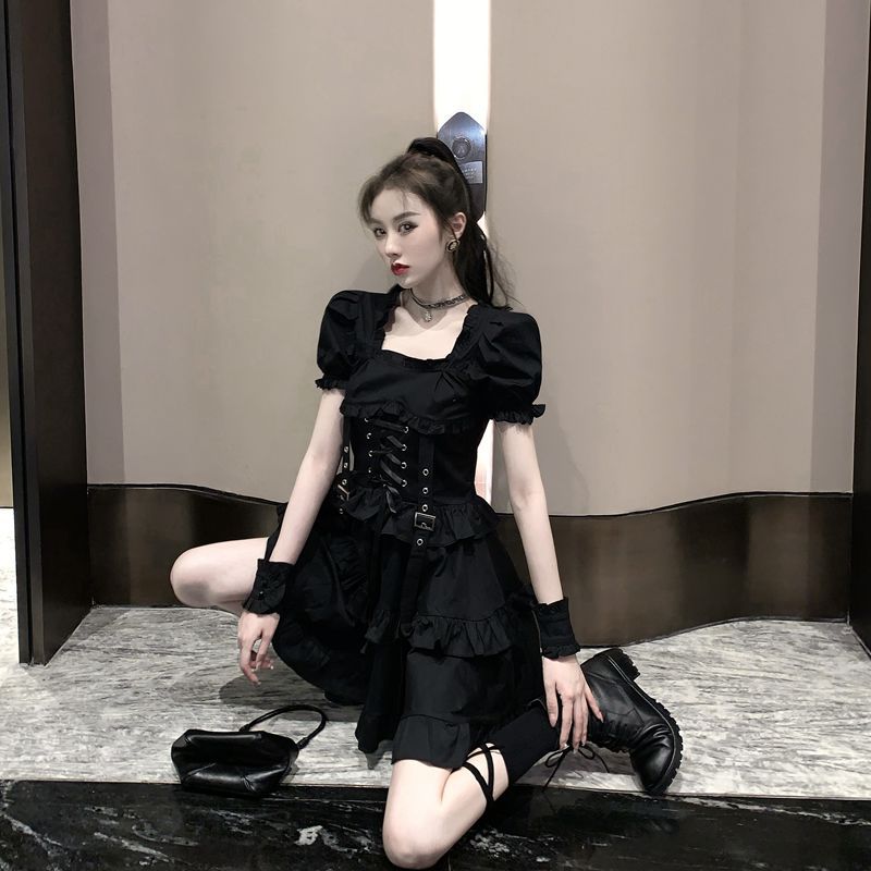 Ruffle Lace-Up Dress - Tops & Dresses detail view 3 | Cute Splikes