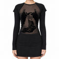 Fallen Angel Print Sheer Mesh Top - AltBrat