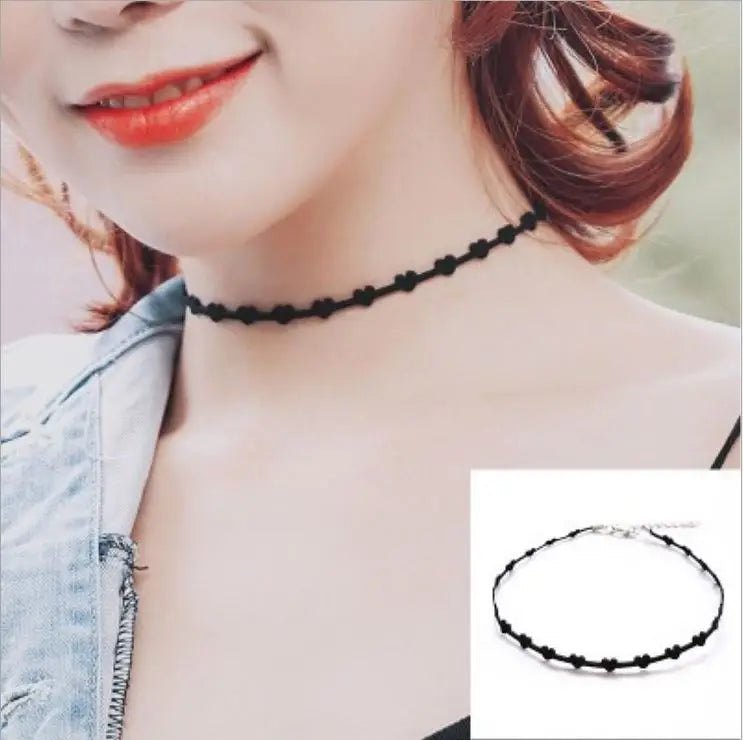 34 Styles Black Lace Bow Choker Necklace for Women Gothic Dark Girl Bow Strap Sweet Sexy Collar Necklace Party Female Je - AltBrat
