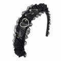 Lace Heart Buckle Pin Headband - AltBrat