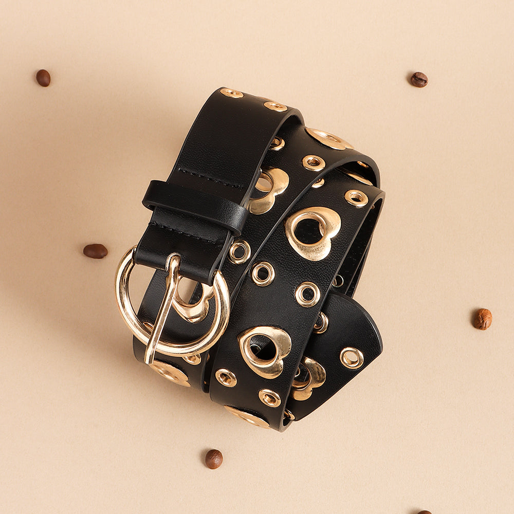 Heart Cutout Metal Eyelet Belt - Belts detail view 10 | Cute Splikes
