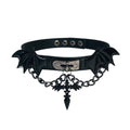 Winged Demon Leather Collar - Necklaces & Chokers detail view 2 | Cute Splikes