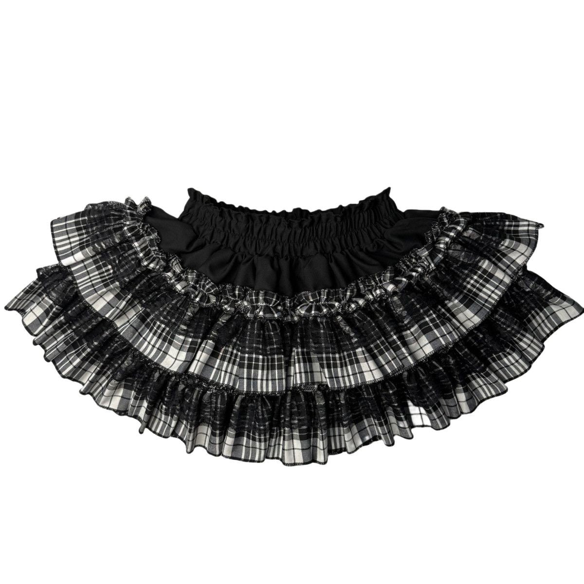 Black &amp; Red Puffy Skirt - Skirts for Jirai Kei, gothic & kawaii style | Cute Splikes