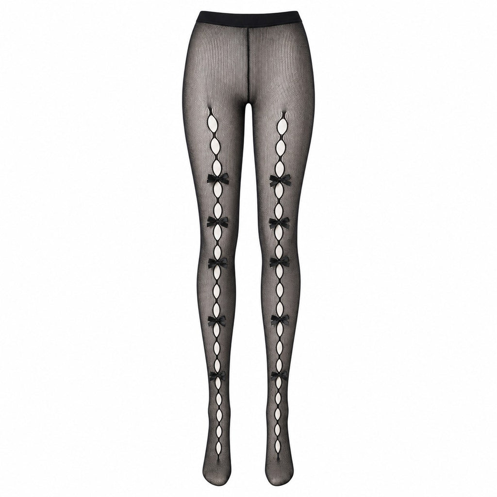 Bow Cut-Out Fishnet Tights - AltBrat