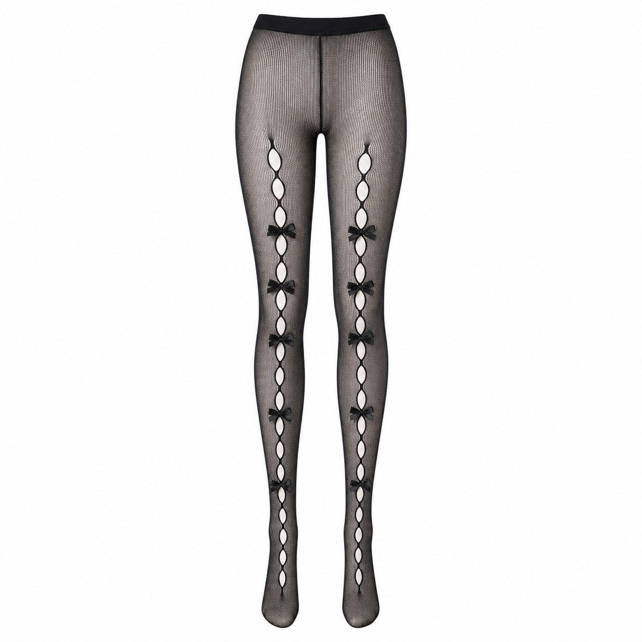 Bow Cut-Out Fishnet Tights - AltBrat