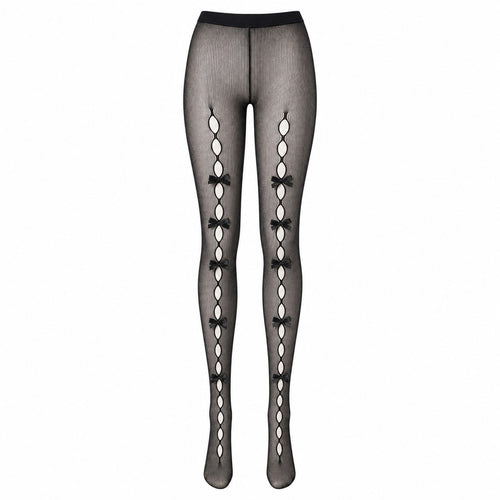 Bow Cut-Out Fishnet Tights - AltBrat