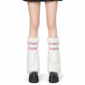 Faux Fur Leg Warmers with Buckle Straps - AltBrat