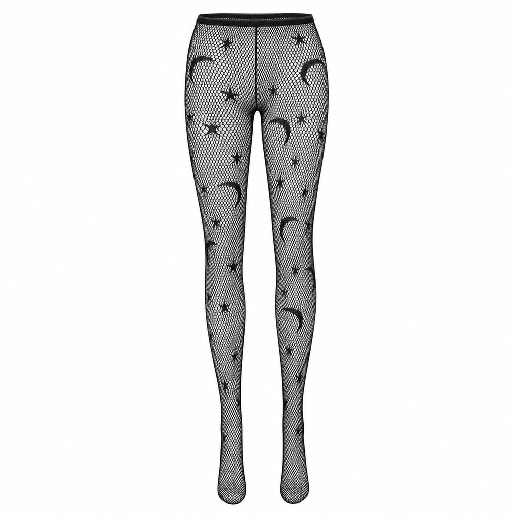 JK Fishnet Tights (White & Black) - AltBrat