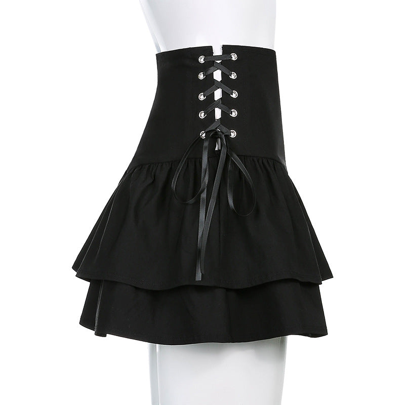 High Waist Bandage Mini Skirt - Skirts detail view 2 | Cute Splikes
