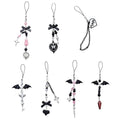 Goth Y2K Phone Charm Pendant Kawaii-Key Chain For Bag Accessory Women Guitar Strap Lanyard Beaded Keychain Pendant - AltBrat
