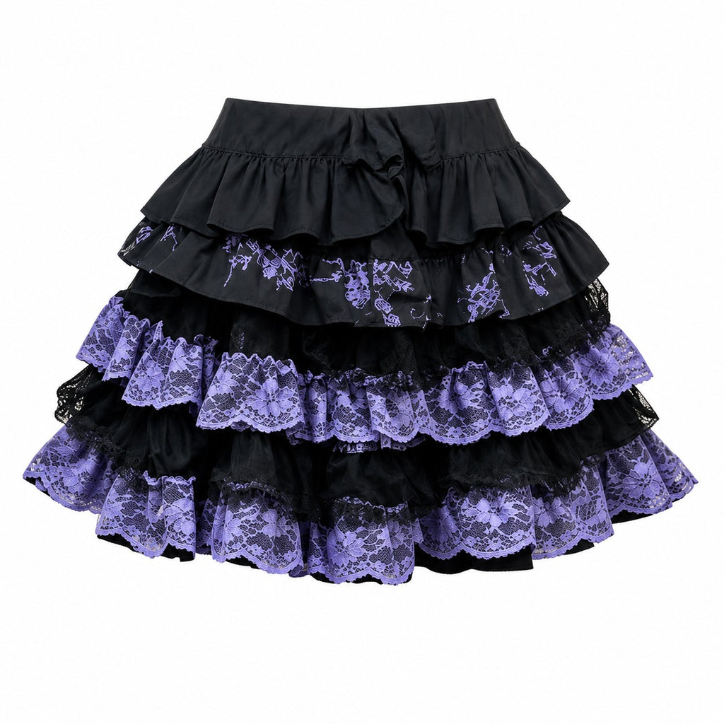 Purple Lace Tiered Cake Tutu Skirt product - AltBrat