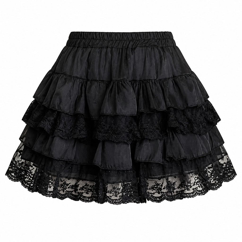 Black Lace Tulle Tutu Mini Skirt product - AltBrat