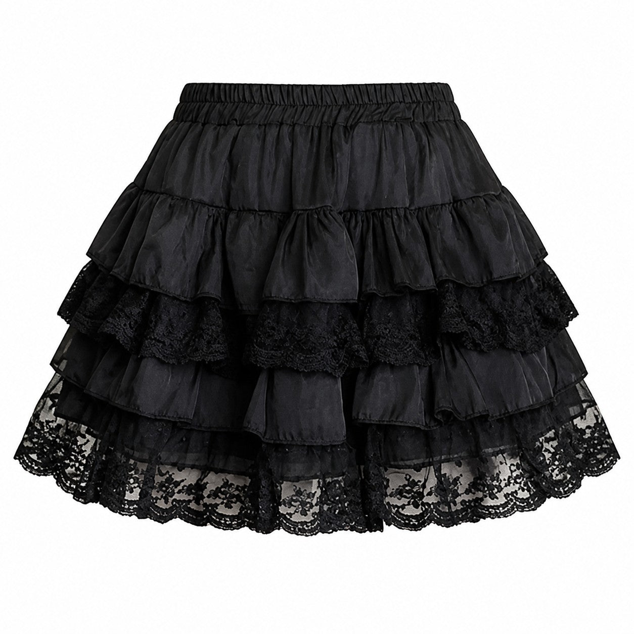Black Lace Tulle Tutu Mini Skirt product - AltBrat