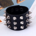 Leather Cuff Bracelet - Bracelets & Rings detail view 2 | Cute Splikes