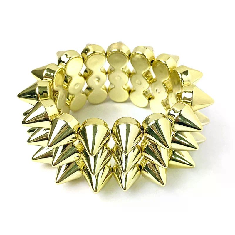 Y2K Jewelry Triple Layer Stud Spiked Bracelet Punk Grunge Cool Fashion Bracelets For Women Goth Accessoriess - AltBrat