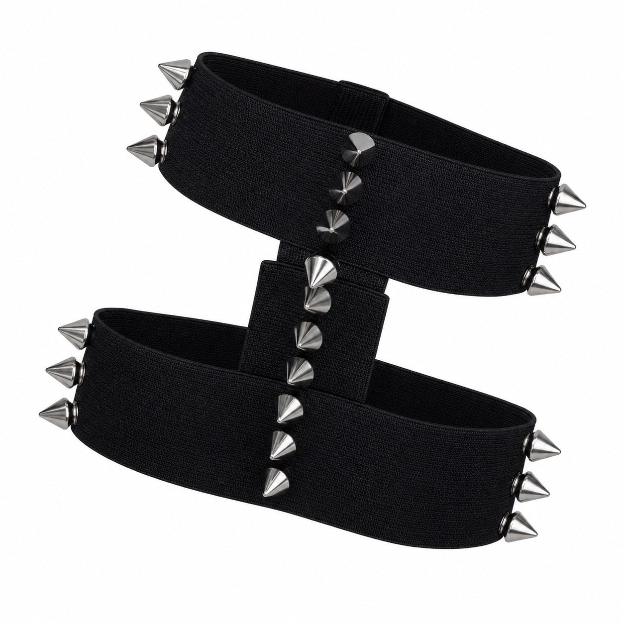 Studded Spike Leg Garter Straps (Pair) - AltBrat