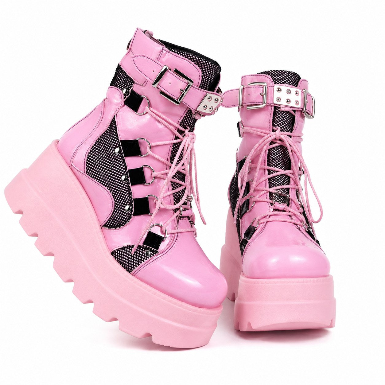 Gothic Platform Mid-Calf Boots - AltBrat