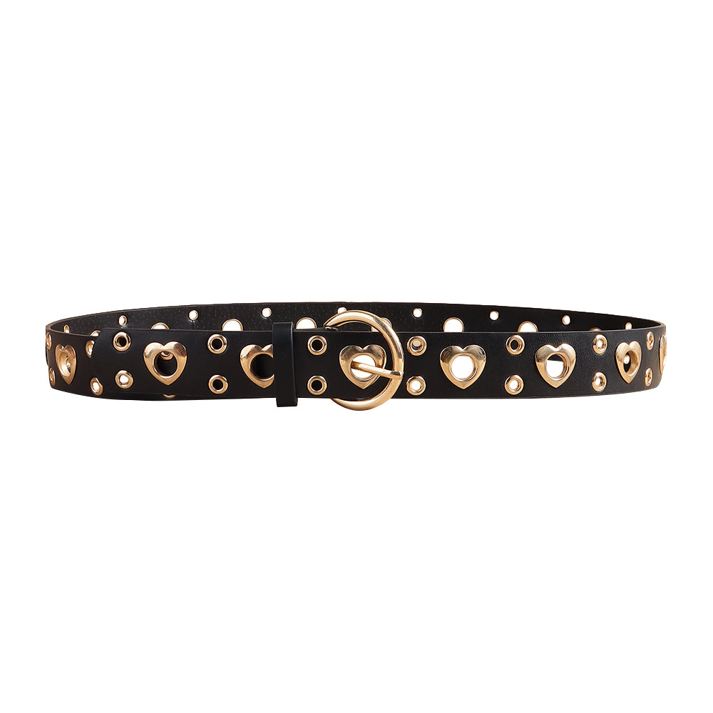 Heart Cutout Metal Eyelet Belt - Belts detail view 11 | Cute Splikes