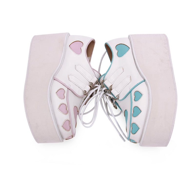 Heart Buckle Platform Shoes - Shoes & Boots detail view 5 | Cute Splikes