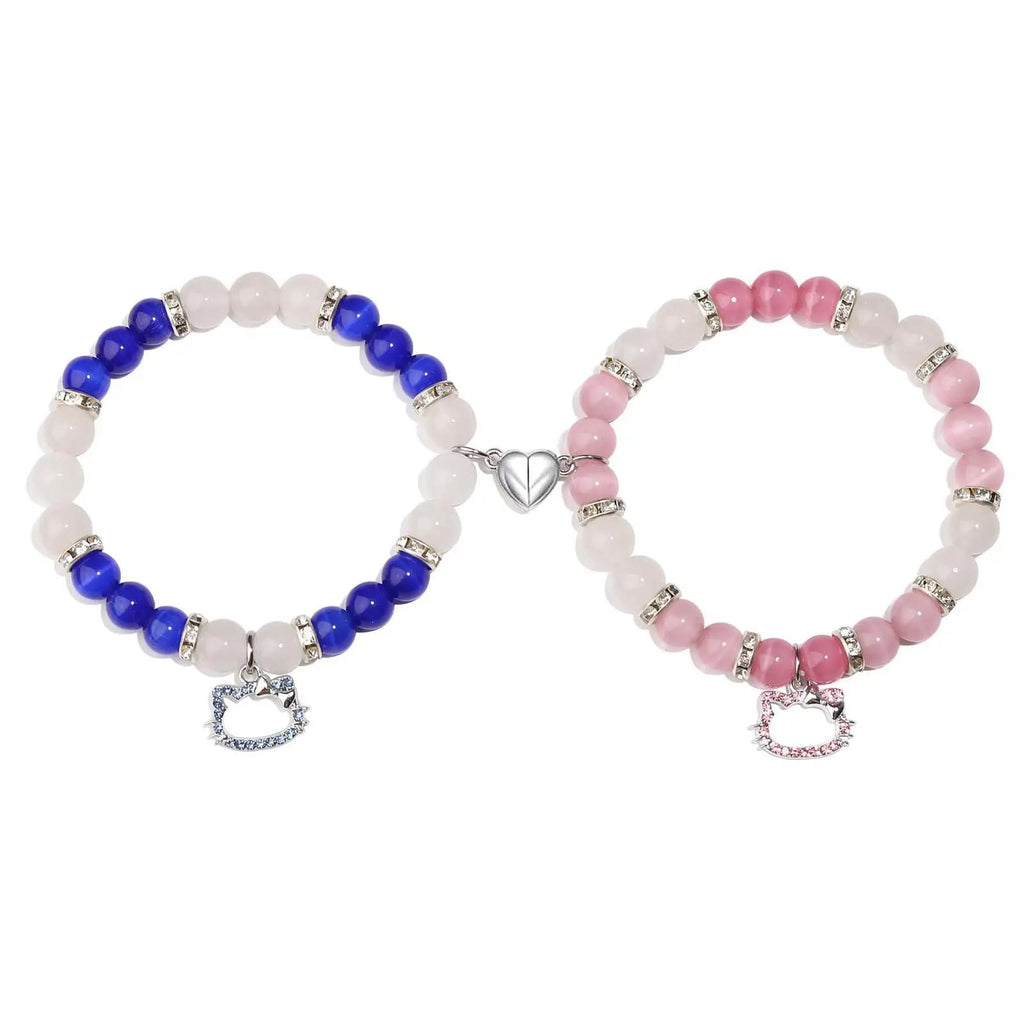 Spider Friendship Bracelets Matching Bracelets for Couple Best Friends Bff Magnet Heart Bracelets Goth Jewelry Gifts for - AltBrat