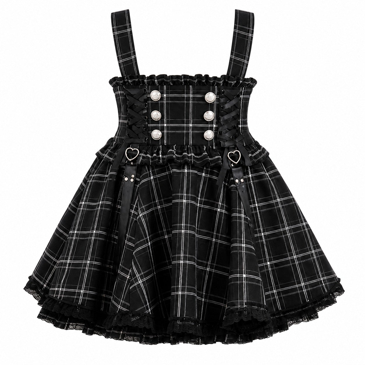 Lolita Pinafore Suspender Skirt with Heart Bow product