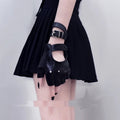 Gothic Half Finger hollow out gloves leather spice punk Lolita Unisex Y2K Harajuku photo cool JK sleeve Cosplay accessor - AltBrat
