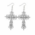 Gothic Cross Pendant Earrings