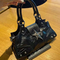 Y2K Korean Gothic Star Girl Black Bag Aesthetic Vintage Fairy Grunge Punk Goth Purse Shoulder Handbags Bucket Tote Bags  - AltBrat
