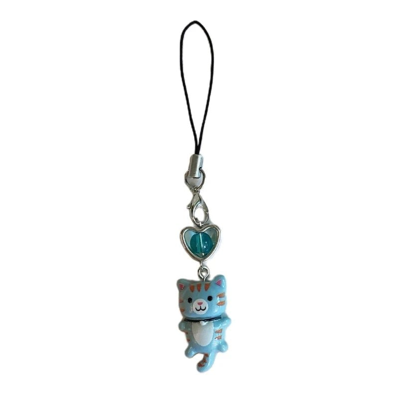 Goth Y2K Phone Charm Pendant Kawaii-Key Chain For Bag Accessory Women Guitar Strap Lanyard Beaded Keychain Pendant - AltBrat