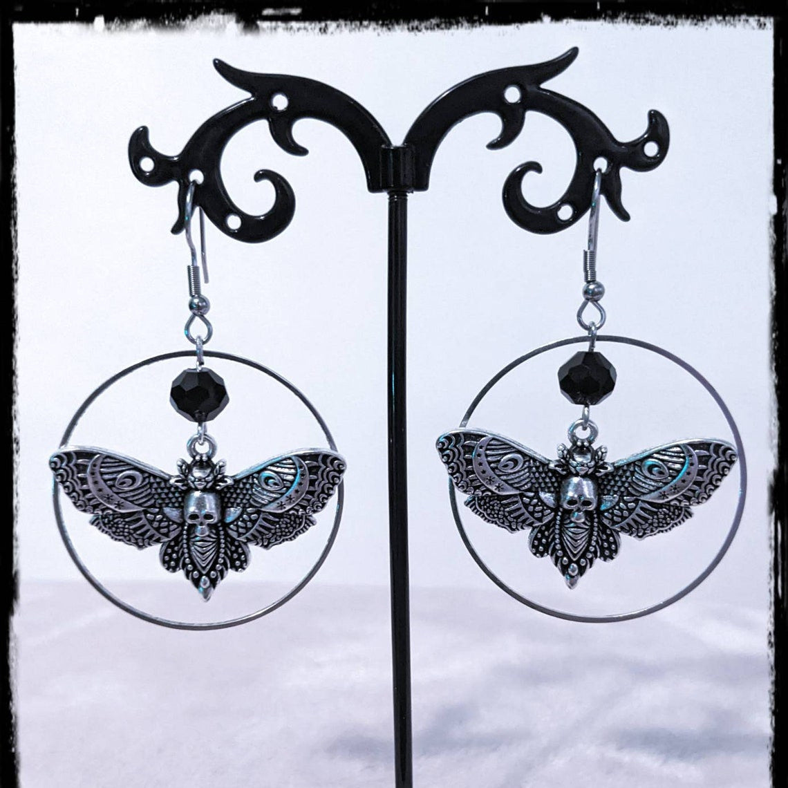Skull Moth Earrings - Earrings detail view 5 | Cute Splikes