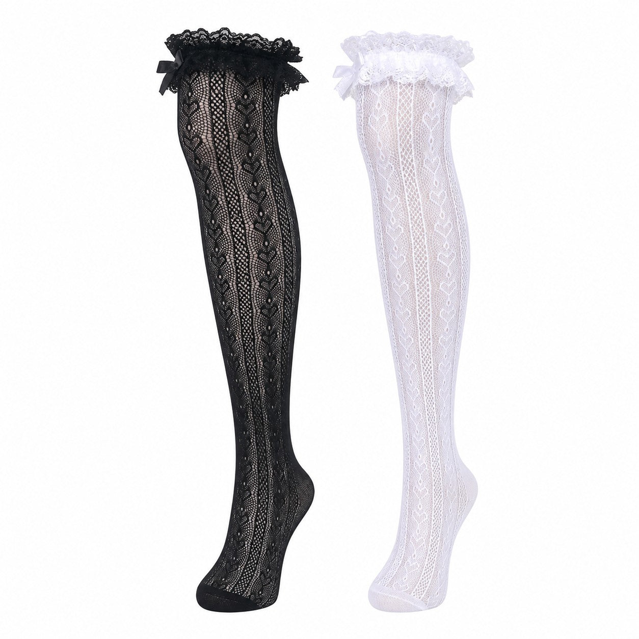 Lace Ruffle Over-Knee Thigh-High Socks