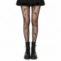 JK Fishnet Tights (White & Black) - AltBrat