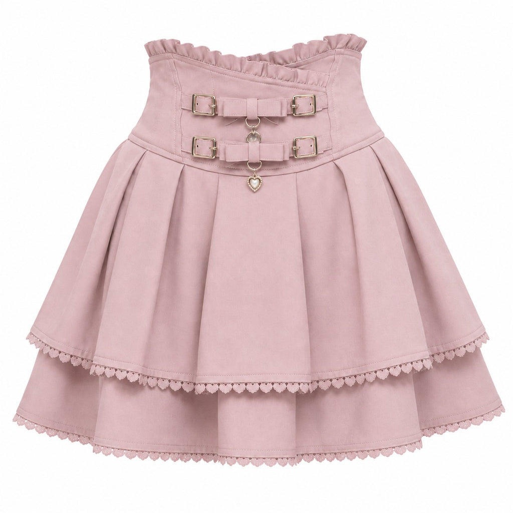 Lace Ruffle Cake Mini Skirt with Corset Belt product
