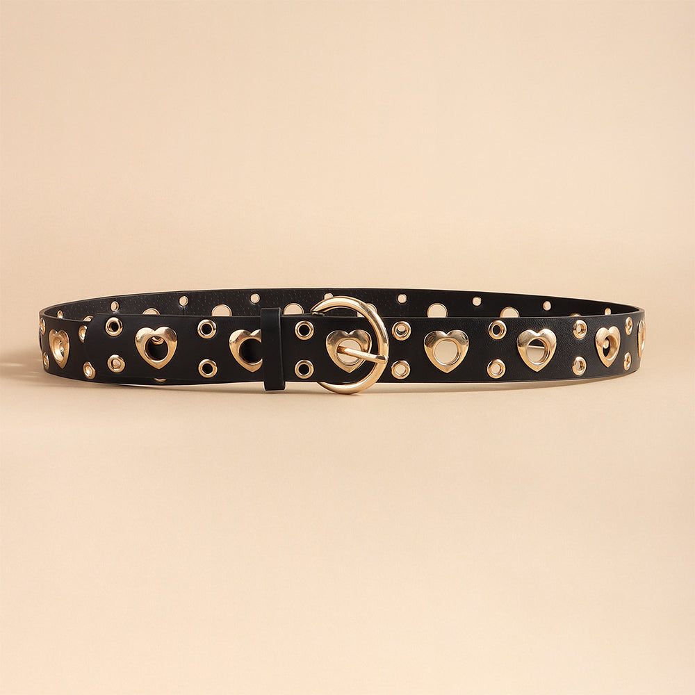 Heart Cutout Metal Eyelet Belt - Belts detail view 3 | Cute Splikes